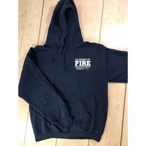 los angeles fire department la hoodie sweatshirt adult Medium COVID 19 Response
